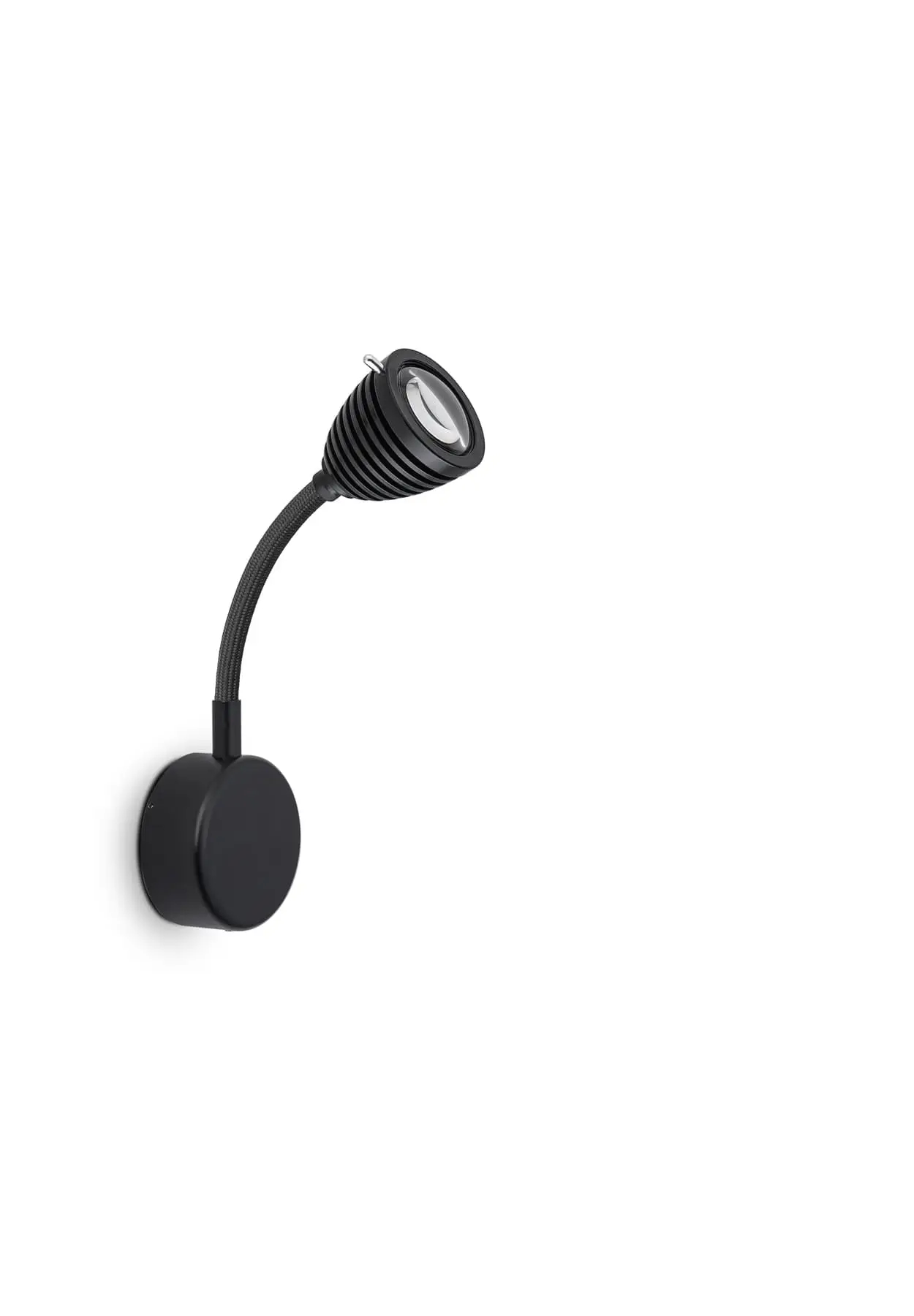 Less ́n ́more ATHENE LED-Wandleuchte, 15 cm Flexwelle Anthrazit, Kopf Schwarz, Casambi A-BWL1-C-KS-FTA