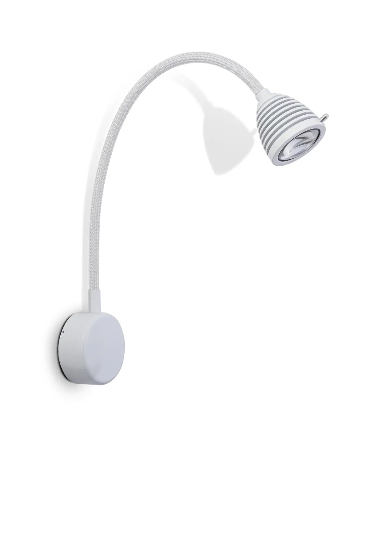 Less´n´more ATHENE LED-Wandleuchte, 45 cm Flexwelle Weiß, Kopf Weiß, mit Tastdimmer A-BWL2-S-KW-FTW 4251908551767