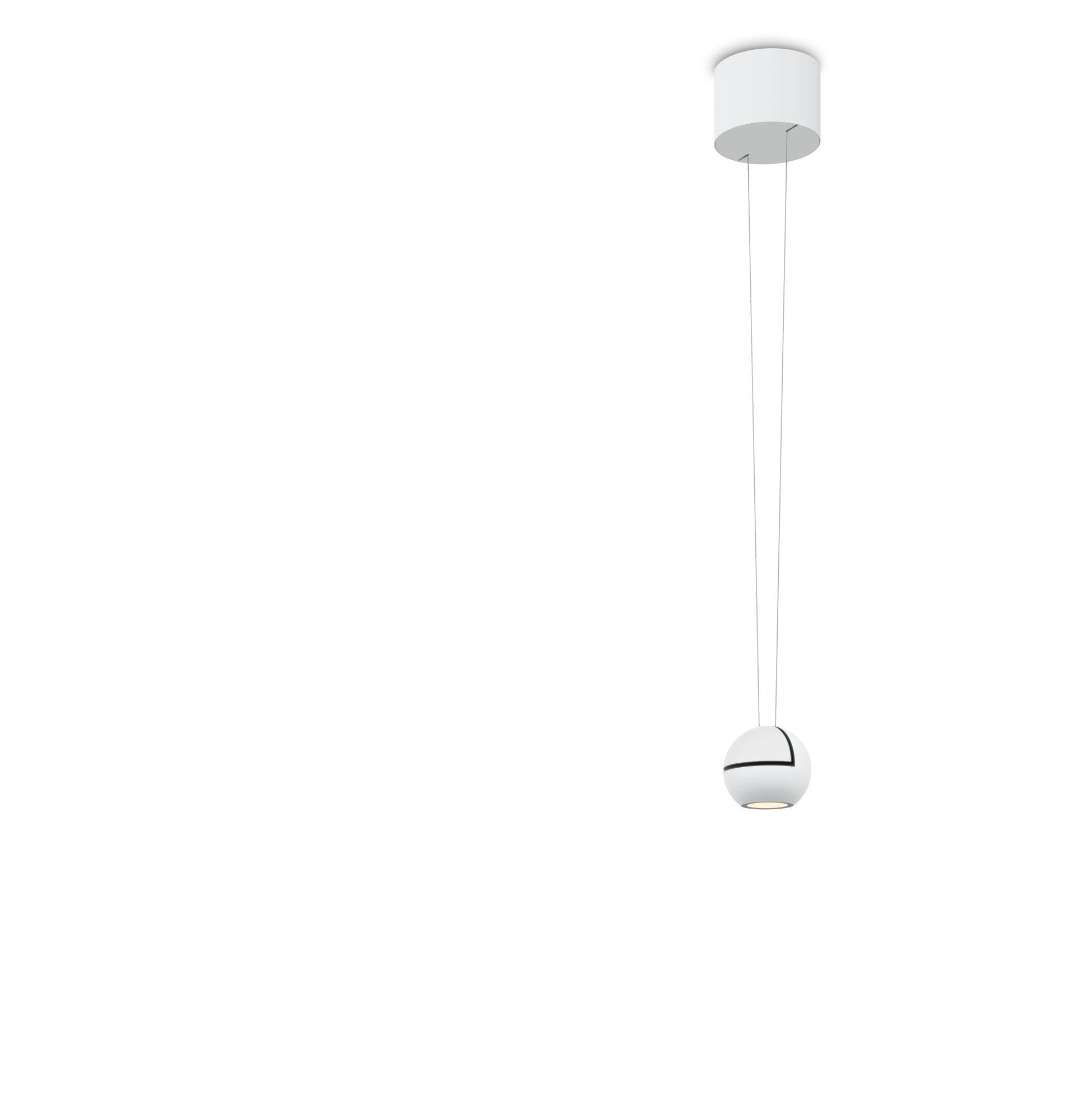 Oligo LED-Einzelpendel GLOBE weiß für Slack-Line (ohne Baldachin) T71-848-10-21/21