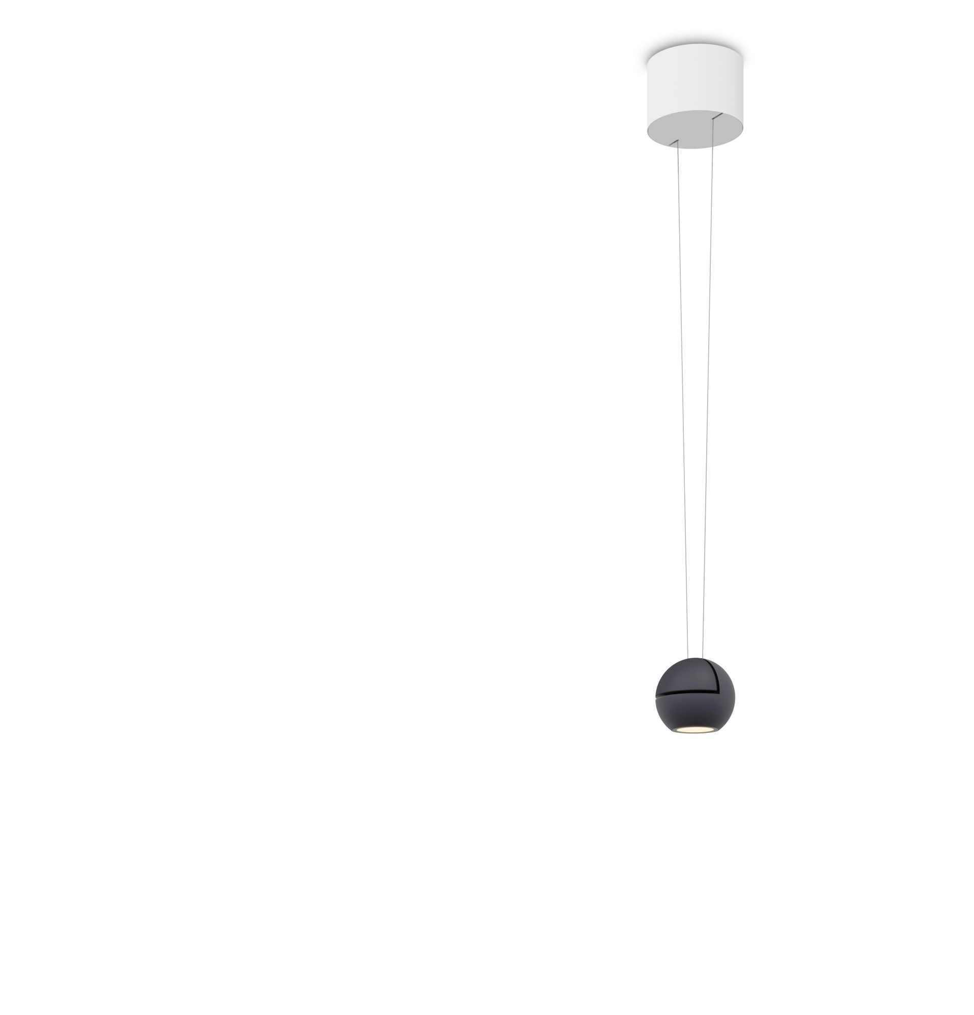 Oligo LED-Einzelpendel GLOBE basalt für Slack-Line (ohne Baldachin) T71-848-10-18/18