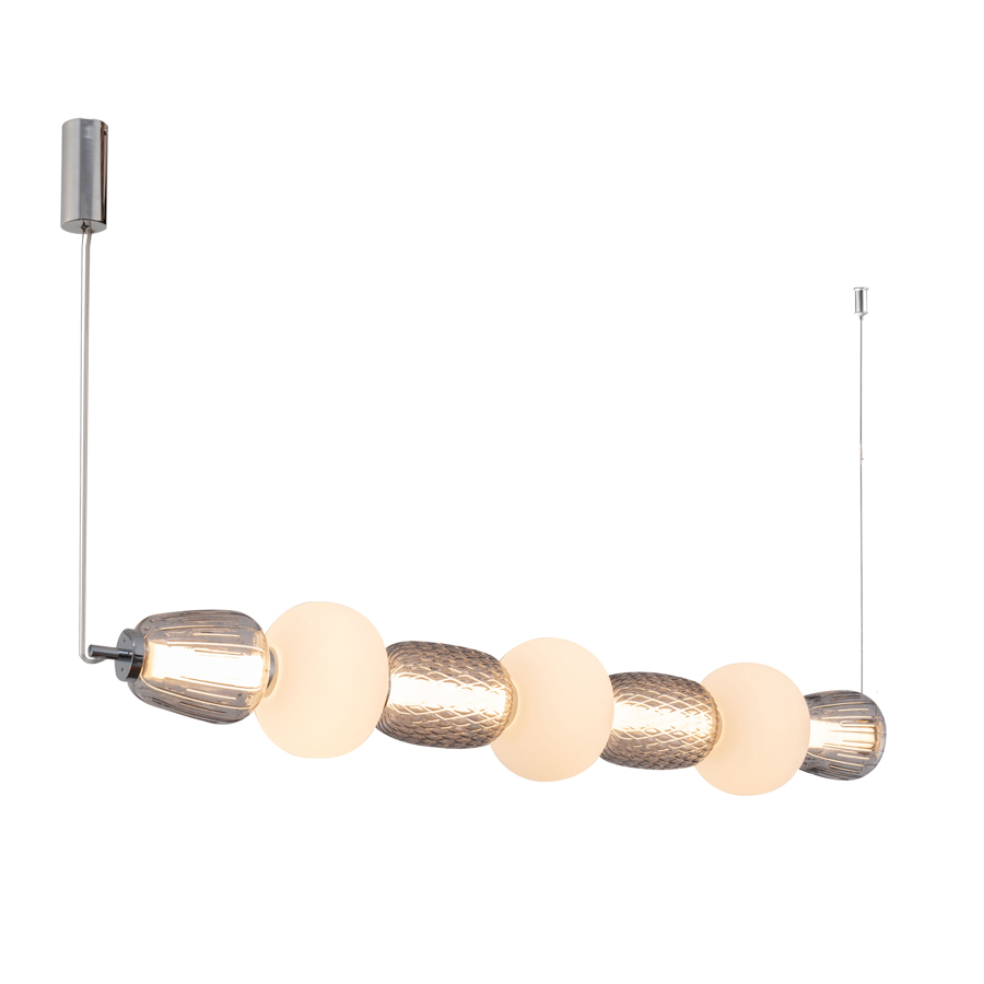 LOOM Design LED-Pendelleuchte PEARL 7 Smoked/Grey 838-001