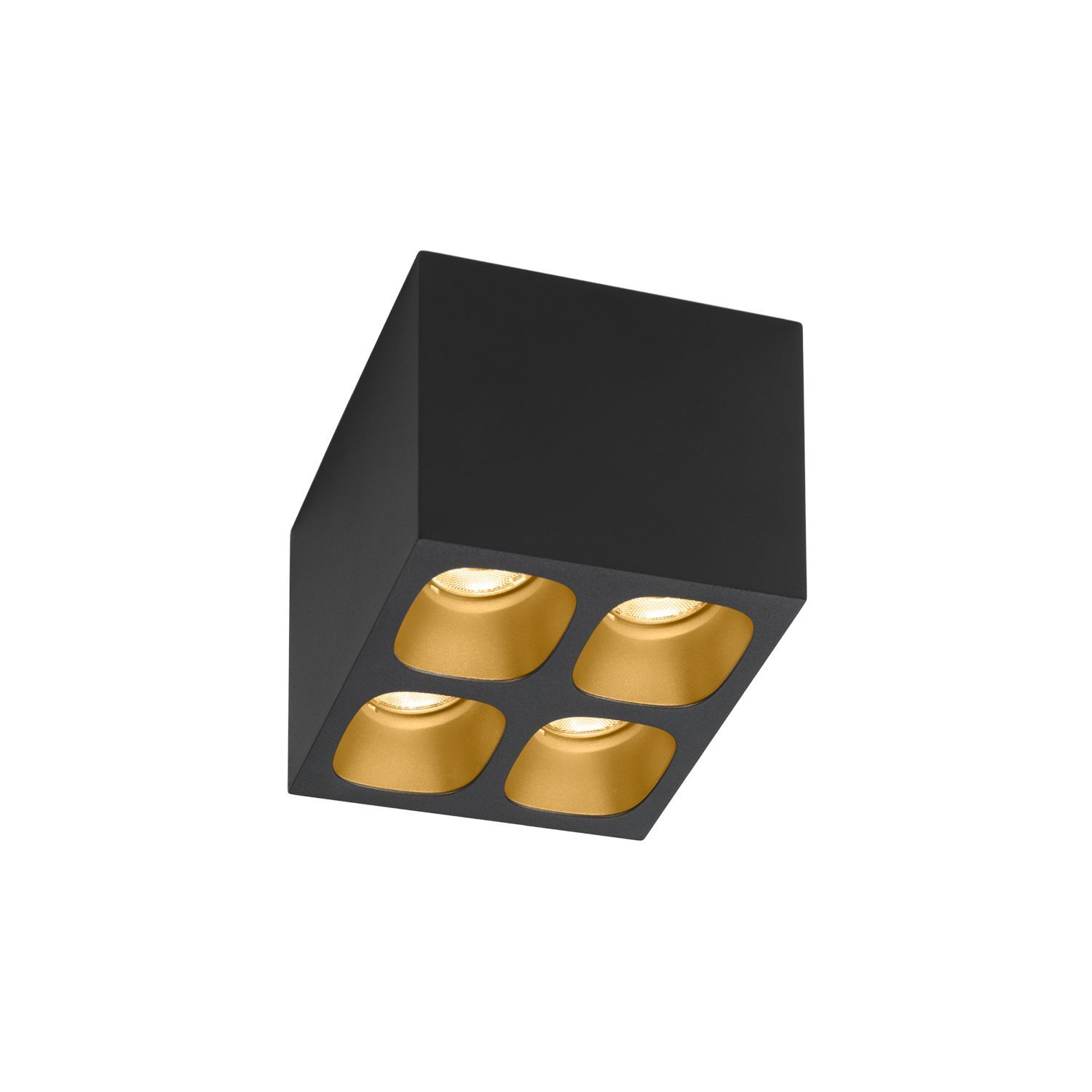 Wever & Ducré Downlight PIRRO Downlight CEILING SURF 4.1 schwarz/Gold 2700K 151564K3