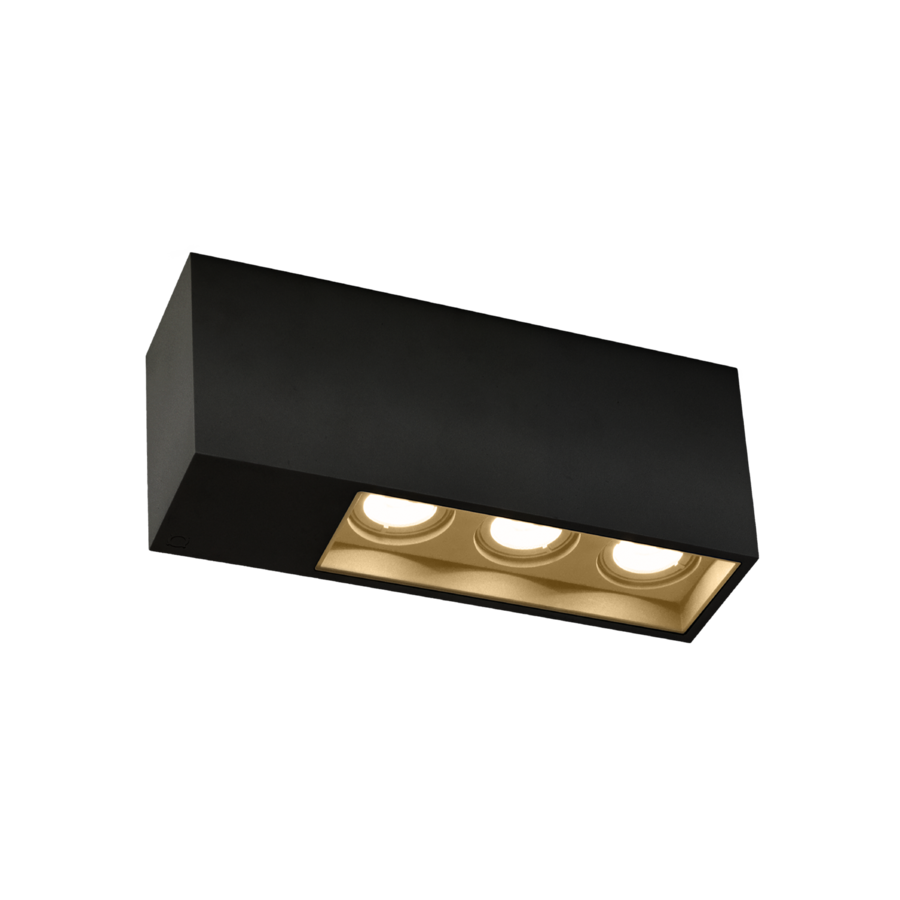 Wever & Ducré Downlight PLANO PETIT CEILING SURF 3.0 LED weiß/Gold 2700K 162764CH3