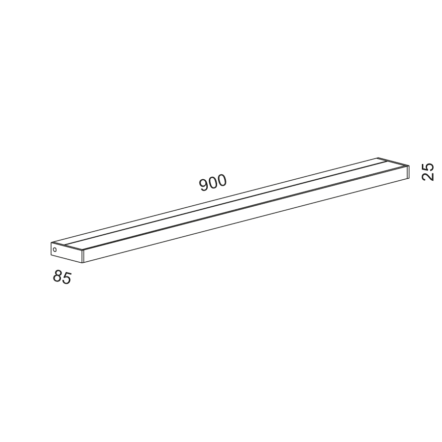 Serien Lighting LED-Wandleuchte SML² 900 silber, 2200K-4000K, satinée/satinée DALI SM1511 4260548462111