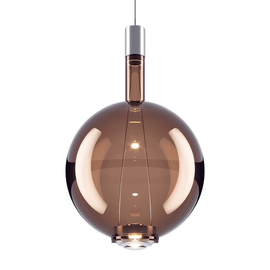 Lodes LED-Pendelleuchte SKY-FALL ROUND 34cm Kupfer 2700K 14823 4627