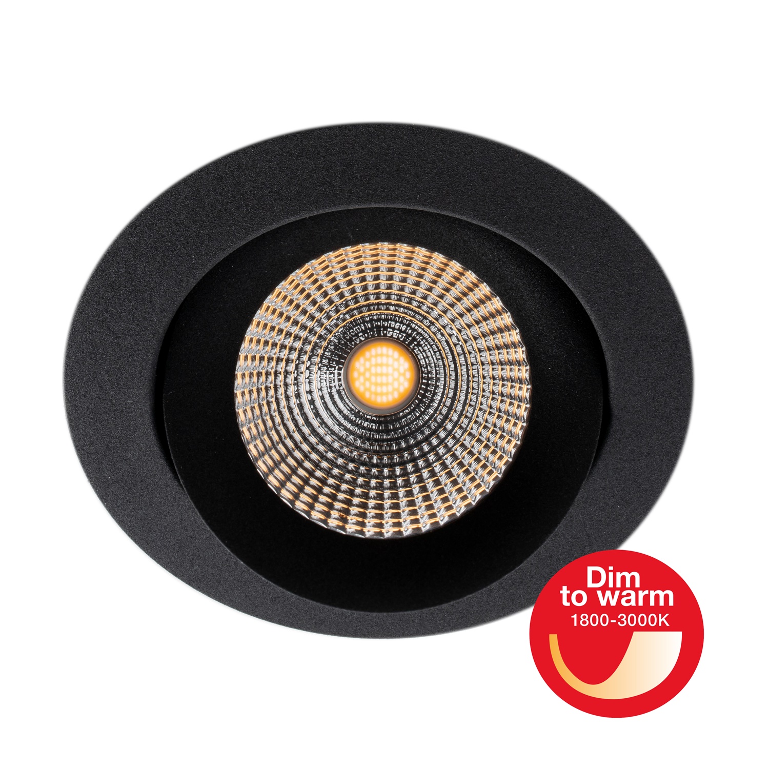 SLC LED-Einbaustrahler ONE 360° schwarz (mit Dim-To-Warm) SLC1142