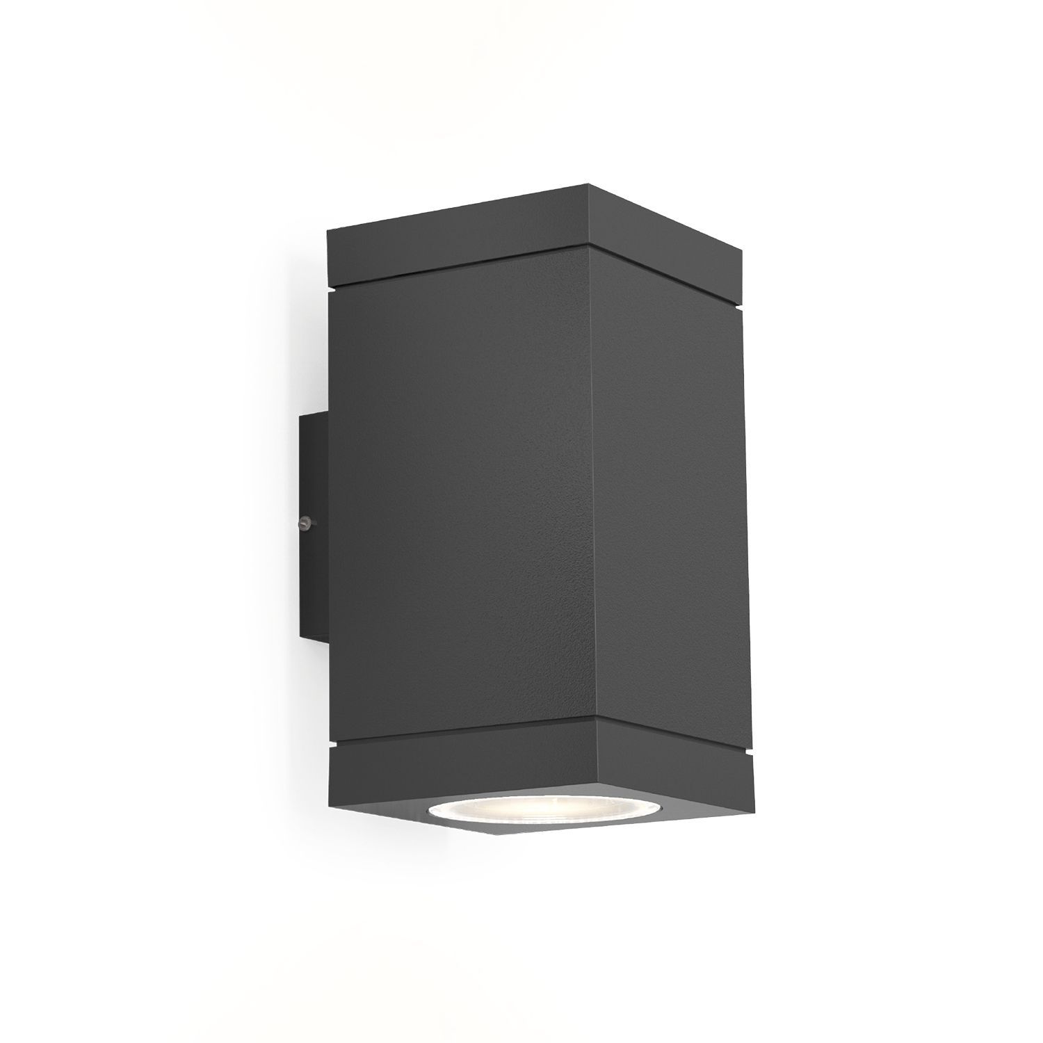 Wever & Ducré Wandaußenleuchte TUBE CARRÉ OUTDOOR WALL SURF 2.0 PAR16 A anthrazitgrau 744220A0 5404037334049