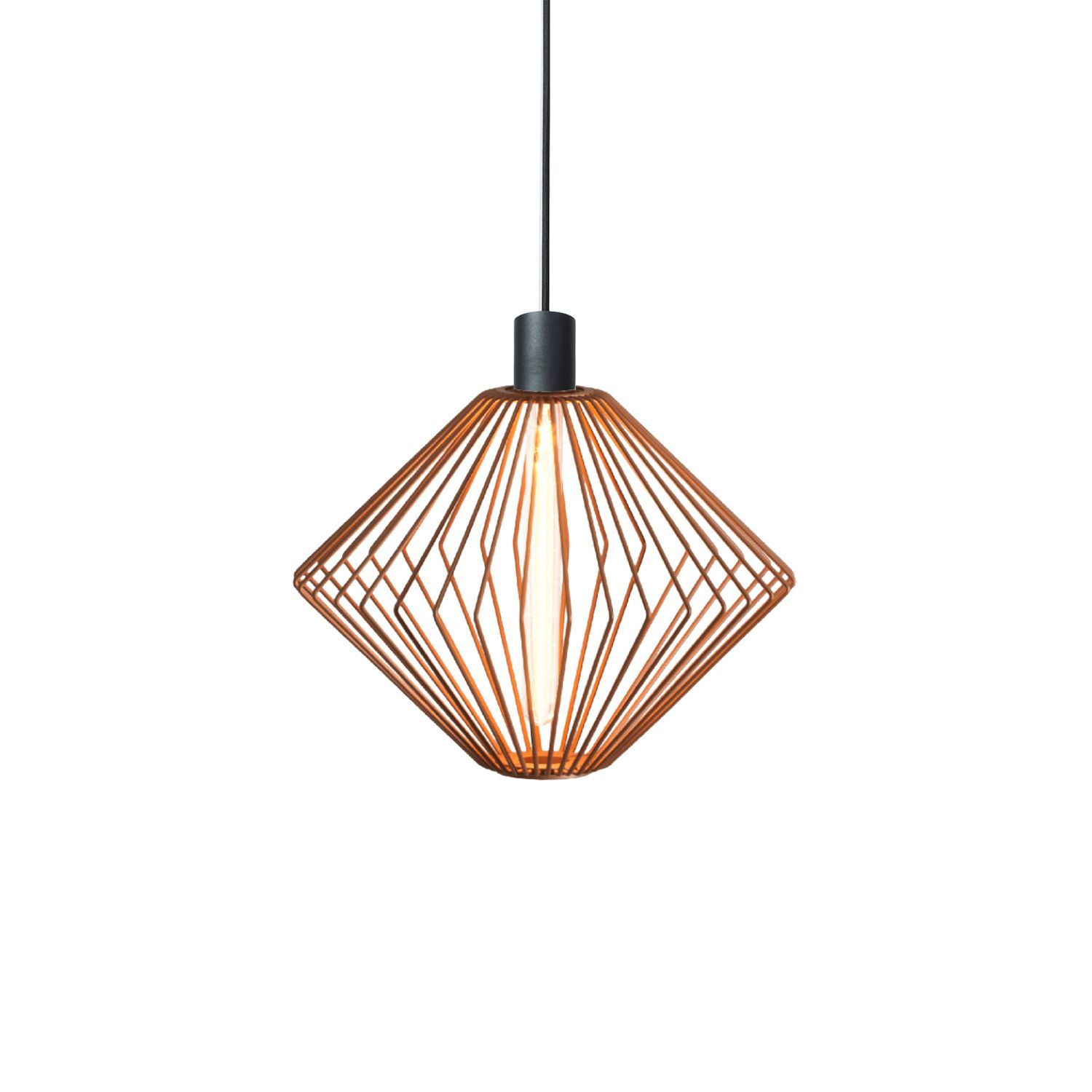Wever & Ducré Pendelleuchte WIRO 1.1 DIAMOND CEILING SUSP E27 P 6.0m cable Kupferstahl 6 m Zuleitung 2442E0P0 5404037321032