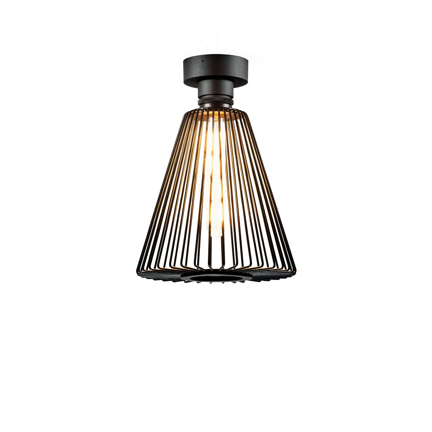 Wever & Ducré Deckenleuchte WIRO 1.0 CONE CEILING SURF E27 B Stahl schwarz 2080E0B0