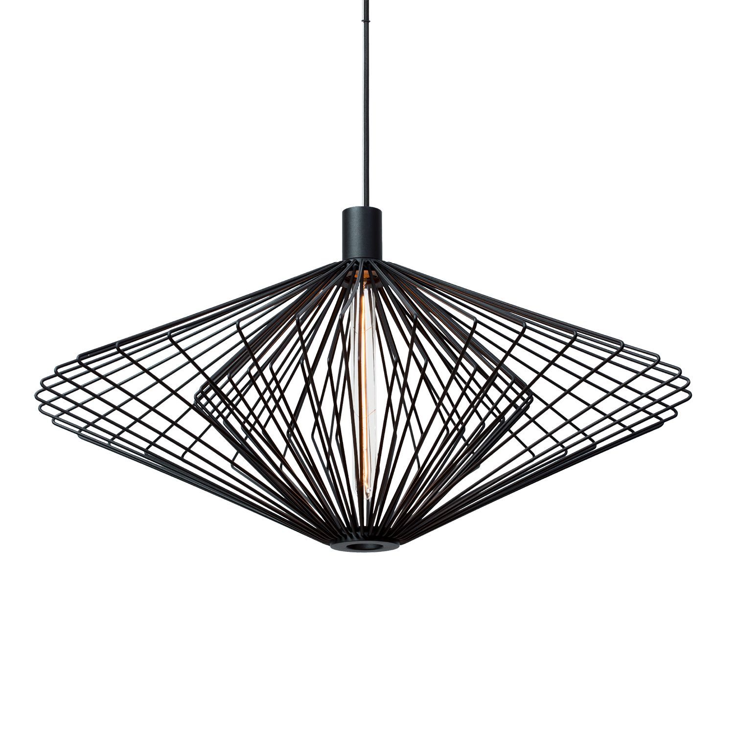 Wever & Ducré Pendelleuchte WIRO 2.0 DIAMOND CEILING SUSP E27 B 2.6m cable Stahl schwarz 2,6 m Zuleitung 2292E0B0 5404037320073