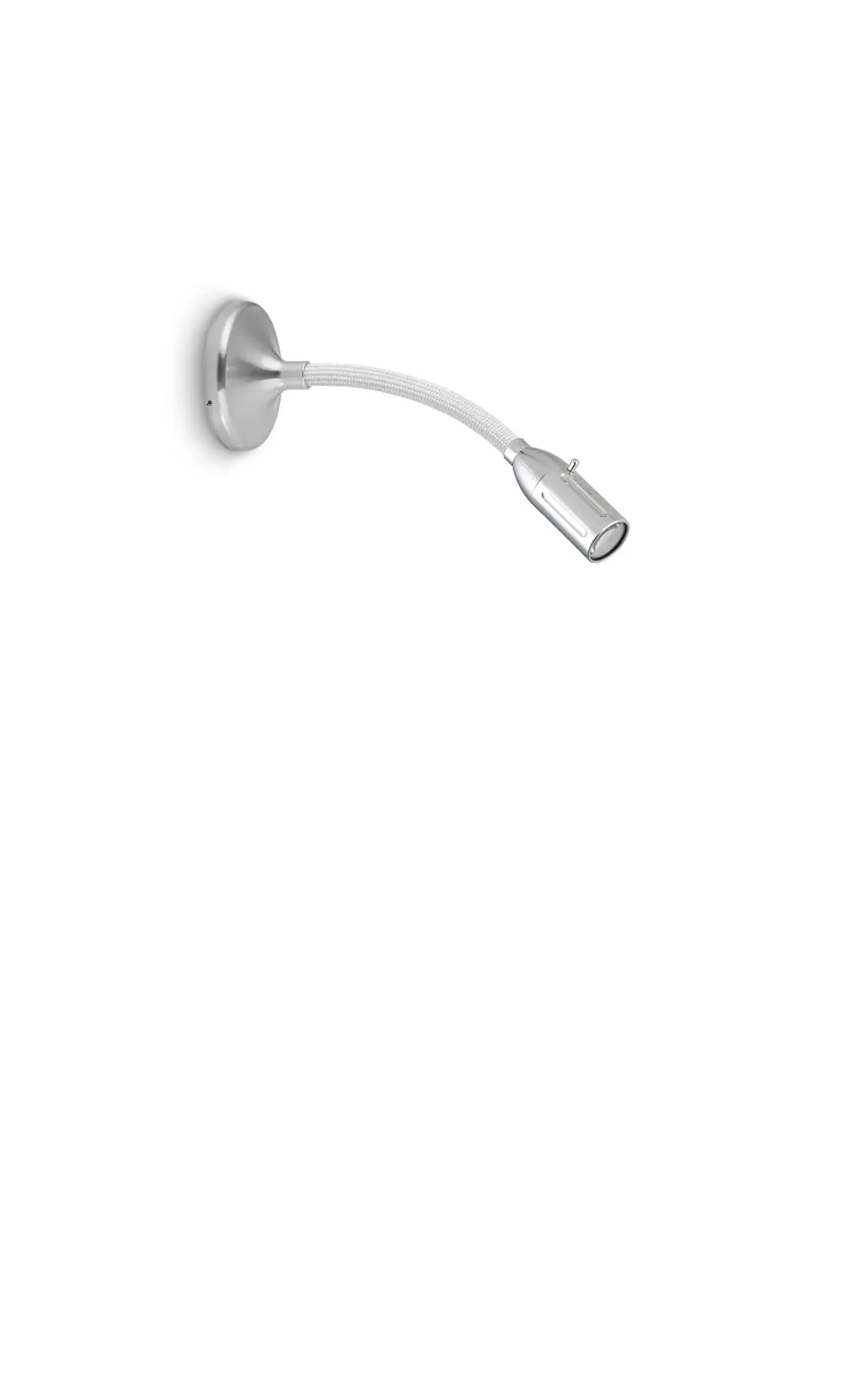 Less ́n ́more ZEUS LED-Einbauleuchte, 15 cm Flexwelle Weiß, Kopf Alu, mit Tastdimmer Z-MDL1-S-KA-FTW