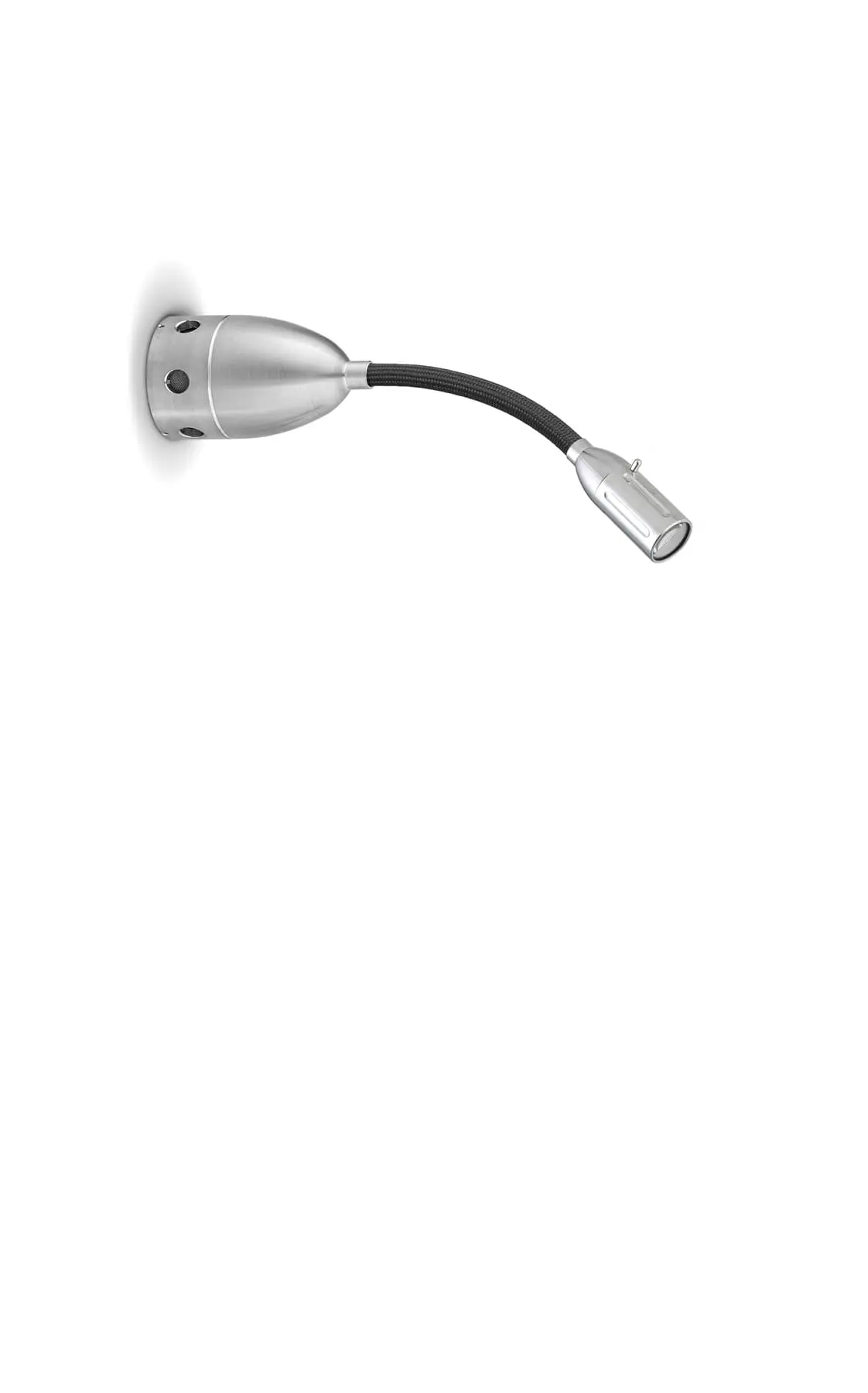 Less´n´more ZEUS LED-Wand-/Deckenleuchte, Kopf Alu, 15 cm Flexwelle Anthrazit, Dali Z-BDL1-D-KA-FTA 4251908559121