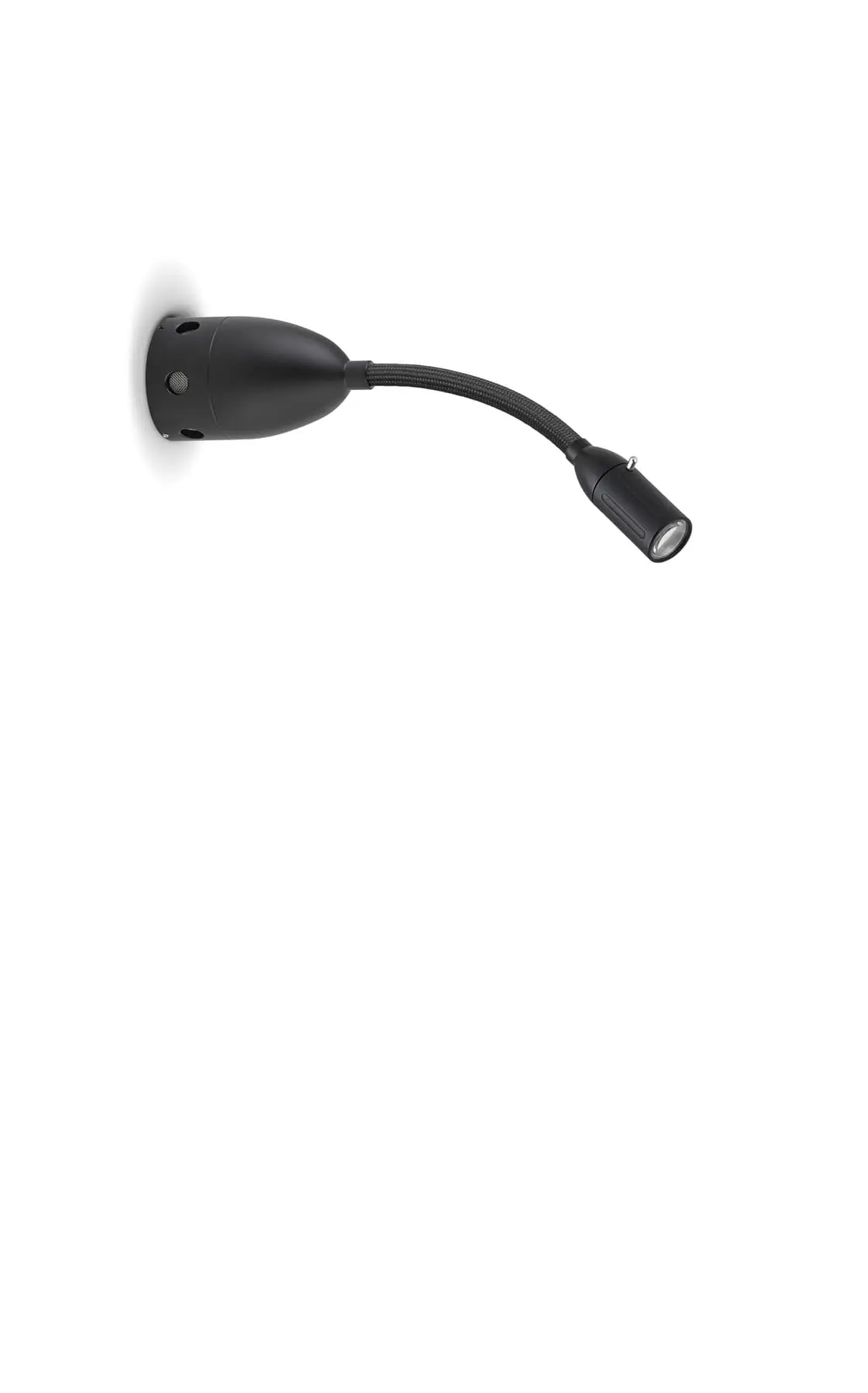 Less´n´more ZEUS LED-Wand-/Deckenleuchte, Kopf Schwarz, 15 cm Flexwelle Anthrazit, Dali Z-BDL1-D-KS-FTA 4251908559190