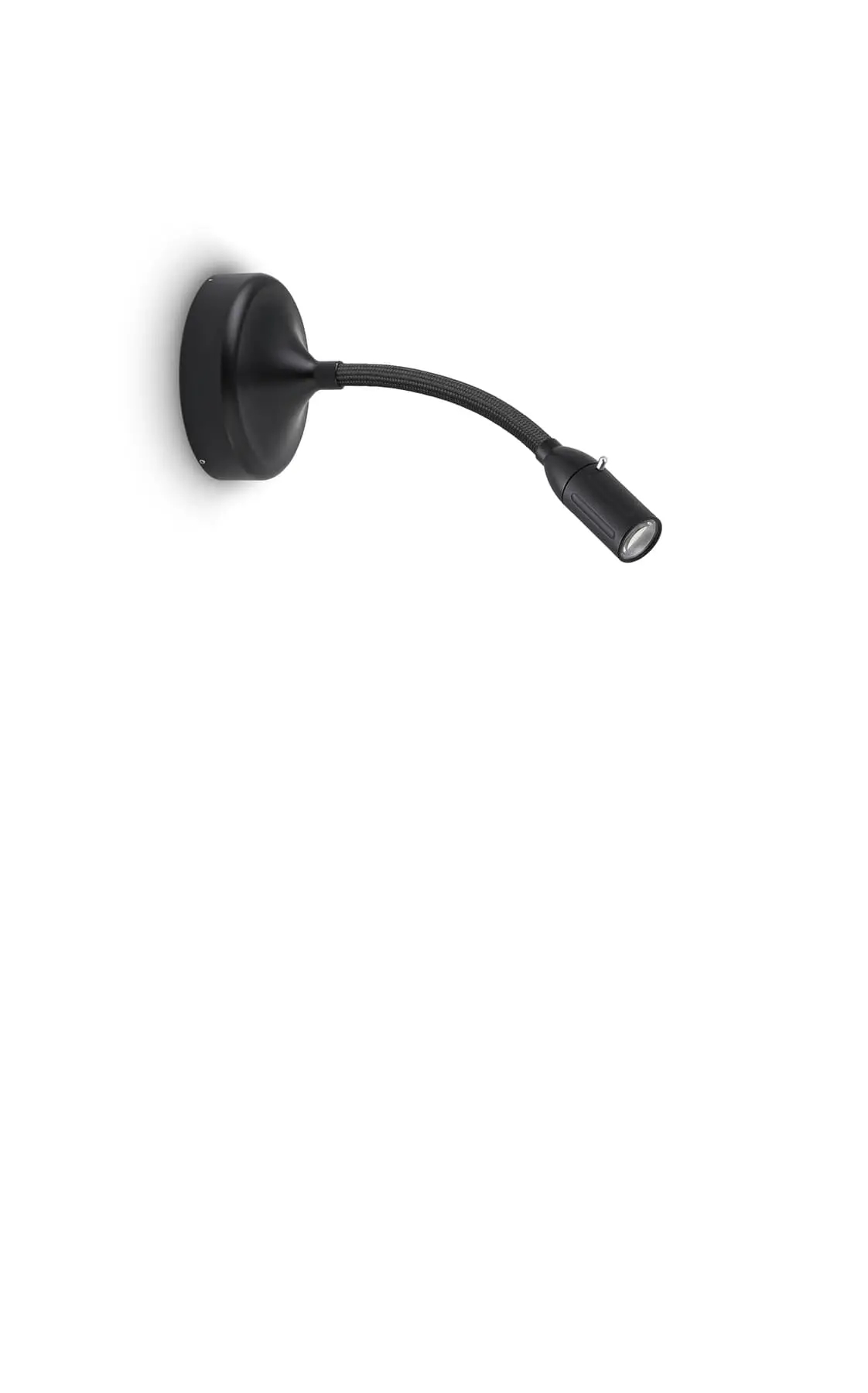 Less ́n ́more ZEUS LED-Wandleuchte, Kopf Schwarz, 15 cm Flexwelle Anthrazit, Dali Z-WDL1-D-KS-FTA