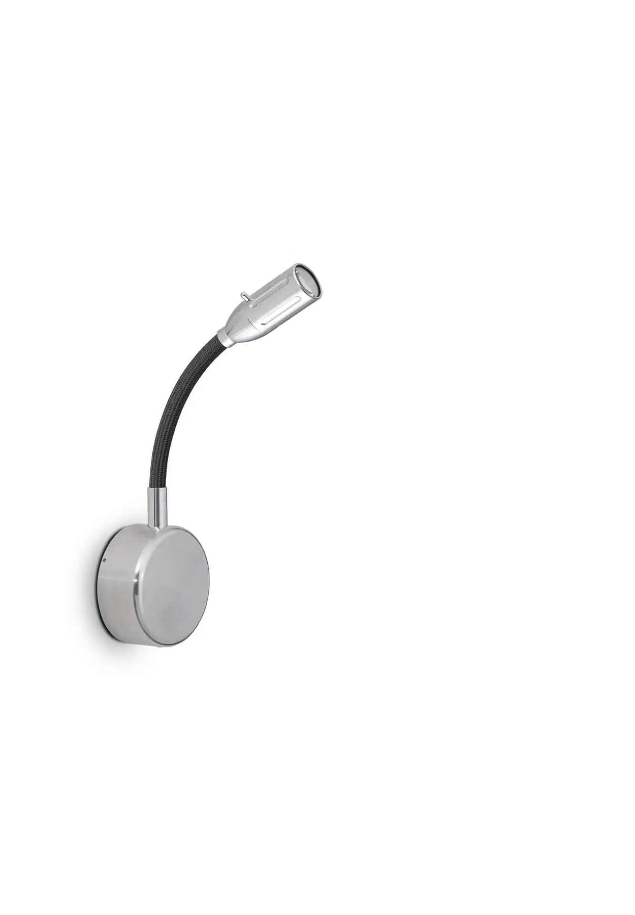 Less ́n ́more ZEUS LED-Wandleuchte, Kopf Alu, 15 cm Flexwelle Anthrazit, Casambi Z-BWL1-C-KA-FTA