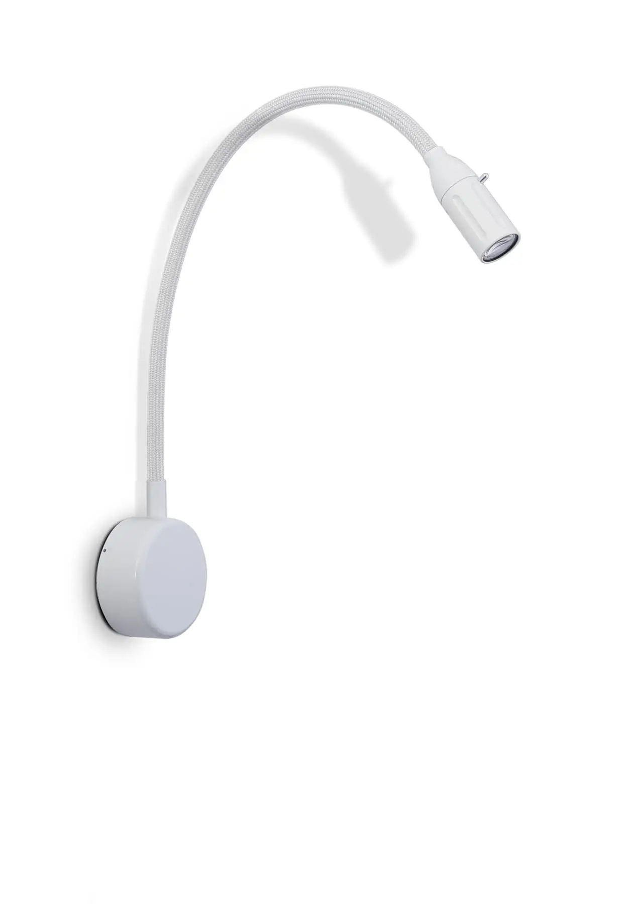 Less ́n ́more ZEUS LED-Wandleuchte, Kopf Weiß, 45 cm Flexwelle Weiß, Dali Z-BWL2-D-KW-FTW