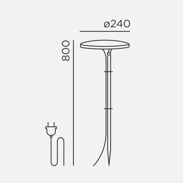 IP44.de Leuchten LED-Erdspießleuchte PAD 2700K dunkelbraun 91065-27-CB