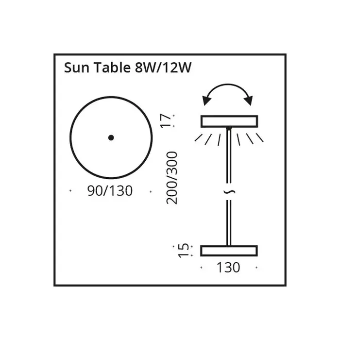 Top Light SUN TABLE LED-Tischleuchte