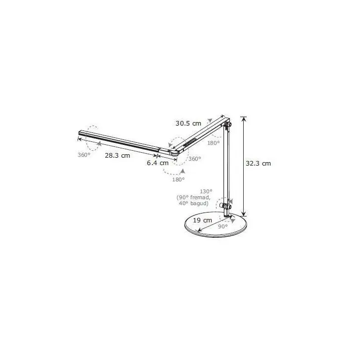 Koncept Schreibtischleuchte Z-BAR KZM3GW