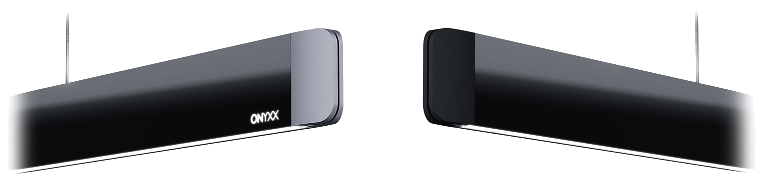 Endkappen in schwarz oder silber zu Onyxx linea Pro Pendelleuchte von Grimmeisen